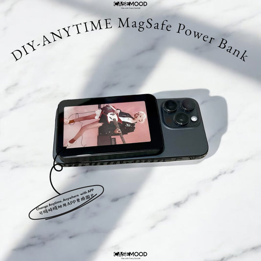 ケースムード DIYいつでも MagSafeパワーバンク | iPhone & Samsung対応 | 15W高速ワイヤレス充電、カスタマイズ可能なデザイン